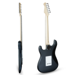 Medellin 38” Electric Guitar – Strat Style | H-S-S Pickup Configuration | 21 Frets | Black Matte Finish | Maple Neck with Rosewood Fingerboard | Chrome Hardware | Includes Gig Bag, Tremolo Arm, Cable & Allen Key - Image 4