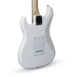 Medellin 38” Electric Guitar – Strat Style | H-S-S Pickup Configuration | 21 Frets | White Matte Finish | Maple Neck with Rosewood Fingerboard | Chrome Hardware | Includes Gig Bag, Tremolo Arm, Cable & Allen Key - Image 6