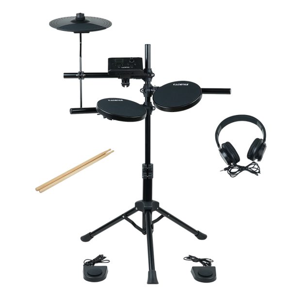Kadence MT10L 7-Piece Kids Electronic Drum Kit | Mesh Pads | Built-in Songs & Metronome | USB-MIDI | Headphone Support