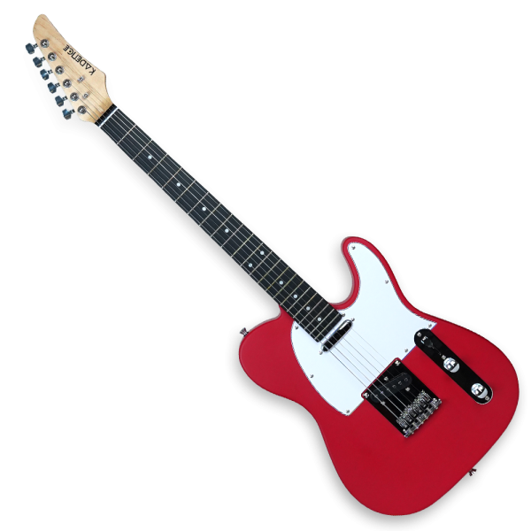 Kadence TL1 Tennessee Series Electric Guitar 39" – Classic TL-Style Single-Cut Design, Solid Poplar Body, Maple Neck, Dual Single-Coil Pickups, Includes Padded Gig Bag & Cable (Red Matte)