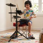 Kadence MT10L Home Series 3-Piece Kids Electric Drum Kit | Mesh Pads | Built-in Songs & Metronome | USB-MIDI | Headphone Support - Image 2