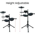 Kadence MT10L Home Series 3-Piece Kids Electric Drum Kit | Mesh Pads | Built-in Songs & Metronome | USB-MIDI | Headphone Support - Image 3