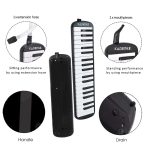 Kadence MEL-37BK 37-Key Melodica | ABS Body | Stainless Steel Plate | Dual Mouthpiece | Includes Case - Image 3