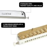 Kadence SC24 24-Hole Chromatic Harmonica | C Major | Brass Reed Plates | Stainless Steel Coverplates | ABS Comb | Includes Fiber Case - Image 5