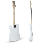 Kadence TL1 Tennessee Series Electric Guitar 39" – Classic TL-Style Single-Cut Design, Solid Poplar Body, Maple Neck, Dual Single-Coil Pickups, Includes Padded Gig Bag & Cable (White Matte) - Image 5