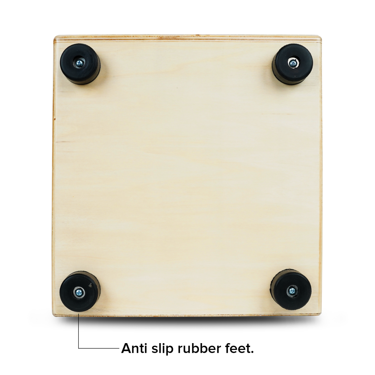 Kadence GL40A cajon drum anti-skid rubber feet close-up