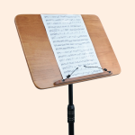 Kadence NK96B Professional Wooden Music Sheet Stand | Heavy Wide Square Steel Base | Dual Page Clips - Image 6