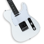 Kadence TL1 Tennessee Series Electric Guitar 39" – Classic TL-Style Single-Cut Design, Solid Poplar Body, Maple Neck, Dual Single-Coil Pickups, Includes Padded Gig Bag & Cable (White Matte) - Image 6