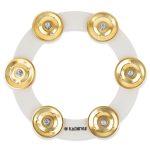 Kadence CYM-JGL Cymbal Tambourine Jingles | 6-Inch Transparent Ring | 6 Pairs Polished Brass Jingles | Ultra-Light Ching Ring with Universal Fit