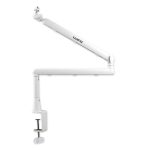 Kadence NB55-WH Professional Microphone Boom Arm Stand | Heavy-Duty Steel Build & 1.5kg Load Capacity | 360° Adjustable Desk Mount | For Podcasting, Streaming & Studio Recording