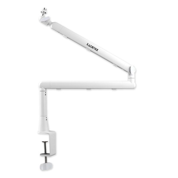 Kadence NB55-WH Professional Microphone Boom Arm Stand | Heavy-Duty Steel Build & 1.5kg Load Capacity | 360° Adjustable Desk Mount | For Podcasting, Streaming & Studio Recording