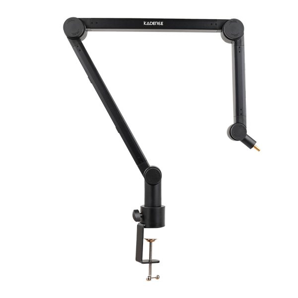 Kadence NB49-BK Professional Microphone Boom Arm | Internal Spring Design & Clean Cable Management | 360° Adjustable Desk Mount | For Streaming, Podcasting & Studio Setup