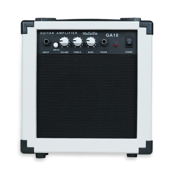 Medellin MED-AMP-10WH 10W Guitar Amplifier | 4" Speaker | Drive Control | Bass & Treble EQ | Headphone Output | Supports Electric & Electro-Acoustic Guitar