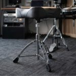 Kadence DRTH-BKJ01 Saddle Drum Throne | Ergonomic PU Leather Seat & Adjustable Height | Double-Braced Tripod | 360° Swivel | Stable & Comfortable for Practice, Studio & Stage - Image 2