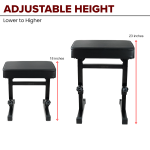 Kadence NK603 Piano Bench | High Density Foam Seat with Metal Frame & Anti-Slip Feet | 5-Level Height Adjustment | Supports Up to 120kg | Includes Assembly Kit & Guide - Image 2