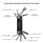 Kadence KAD-MTL 9-in-1 Drum Multi-Tool Kit | Drum Key, Allen Keys & Screwdrivers | Universal Drum Tuning & Repair Tool | Compact Foldable Design - Image 2