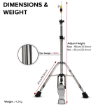 Kadence HHS01 Heavy-Duty Hi-Hat Stand | Chain-Drive Pedal & Adjustable Tension | Double-Braced Tripod | Professional Stage & Touring Design - Image 2