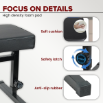 Kadence NK603 Piano Bench | High Density Foam Seat with Metal Frame & Anti-Slip Feet | 5-Level Height Adjustment | Supports Up to 120kg | Includes Assembly Kit & Guide - Image 3