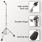 Kadence RIJ01 Jamming Series 2.3kg Ride Cymbal Stand | Adjustable Height & Gear Tilter | Double-Braced Tripod | Gig-Ready Design - Image 3