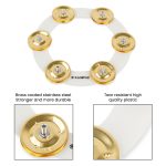 Kadence CYM-JGL Cymbal Tambourine Jingles | 6-Inch Transparent Ring | 6 Pairs Polished Brass Jingles | Ultra-Light Ching Ring with Universal Fit - Image 4