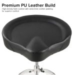 Kadence DRTH-BKJ01 Saddle Drum Throne | Ergonomic PU Leather Seat & Adjustable Height | Double-Braced Tripod | 360° Swivel | Stable & Comfortable for Practice, Studio & Stage - Image 4