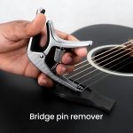 Kadence KCAP-S01 Professional 3-in-1 Guitar Capo | Adjustable Tension Knob, Pick Holder & Bridge Pin Remover | Aluminium Alloy Quick-Change Capo for Acoustic, Electric & Ukulele - Image 4