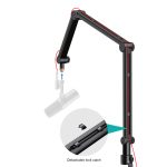 Kadence NB49-BK Professional Microphone Boom Arm | Internal Spring Design & Clean Cable Management | 360° Adjustable Desk Mount | For Streaming, Podcasting & Studio Setup - Image 4