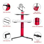 Kadence NK301RD Professional Double Tier Z-Style Keyboard/Spider Stand | Adjustable Upper Tier | Tablet Holder | Fits 61-Key, 76-Key & 88-Key Keyboards | Includes Carry Bag - Image 4