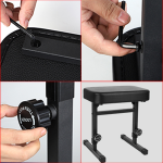 Kadence NK603 Piano Bench | High Density Foam Seat with Metal Frame & Anti-Slip Feet | 5-Level Height Adjustment | Supports Up to 120kg | Includes Assembly Kit & Guide - Image 4