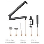 Kadence NB55-BK Professional Microphone Boom Arm Stand | Heavy-Duty Steel Build & 1.5kg Load Capacity | 360° Adjustable Desk Mount | For Podcasting, Streaming & Studio Recording - Image 5