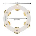 Kadence CYM-JGL Cymbal Tambourine Jingles | 6-Inch Transparent Ring | 6 Pairs Polished Brass Jingles | Ultra-Light Ching Ring with Universal Fit - Image 6