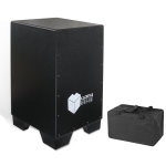 Kadence CJBLK Heartbeat Cajon with Dust Cover | 40 Non-Adjustable Snare Strands | Tech Wood Body | Anti Skid PU Feet
