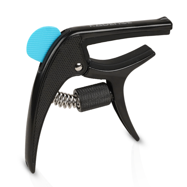 Kadence CAP-S01-BK Professional 3-in-1 Guitar Capo | Adjustable Tension Knob, Pick Holder & Bridge Pin Remover | Aluminium Alloy Quick-Change Capo for Acoustic & Electric Guitars