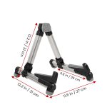Kadence NK519 Foldable A-Frame Guitar Stand | Aluminum Alloy Build | Adjustable Padded Arms with Back Rest | Anti-Slip Rubber Feet | Suitable for Acoustic, Electric, Bass, Ukulele & More - Image 3