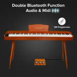 Kadence DP01WWD GEN25 Digital Piano | 88 Weighted Progressive Hammer Keys | Portable with Wooden Stand, Triple Pedal, MIDI | French Dream Chip | 2025 Edition - Image 5