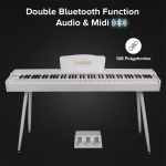 Kadence DP01WWH GEN25 Digital Piano | 88 Weighted Progressive Hammer Keys | Portable with Wooden Stand, Triple Pedal, MIDI | French Dream Chip | 2025 Edition - Image 5