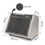 Kadence KDA30 Jamming Series 30W Electronic Drum Amplifier | 6" Low-Frequency & 2" High-Frequency Speakers | 3-Band EQ, Bluetooth & 6.35mm Input | Supports Electric Drum, Piano & Keyboard - Image 3