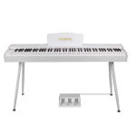Kadence DP01WWH GEN25 Digital Piano | 88 Weighted Progressive Hammer Keys | Portable with Wooden Stand, Triple Pedal, MIDI | French Dream Chip | 2025 Edition