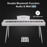Kadence DP01WWH GEN25 Digital Piano | 88 Weighted Progressive Hammer Keys | Portable with Wooden Stand, Triple Pedal, MIDI | French Dream Chip | 2025 Edition - Image 7