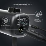 Kadence K777 Jamming Series USB/XLR Dynamic Microphone | Podcast, Gaming & Streaming Mic with RGB Lighting, Noise Reduction, Mute Button, Gain Control & Monitoring | Includes Boom Arm & Desk Stand - Image 2