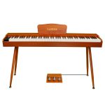 Kadence DP01WWD GEN25 Digital Piano | 88 Weighted Progressive Hammer Keys | Portable with Wooden Stand, Triple Pedal, MIDI | French Dream Chip | 2025 Edition