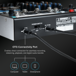 Kadence KOTG-4 Jamming Series 4 Channel Audio Mixer with OTG Recording | Podcast, Streaming & Live Sound Mixer | 192kHz/24-Bit USB Audio Interface | USB/BT Playback | 99 DSP Effects with Faders - Image 2