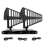 Kadence KAD800 Professional Antenna Distribution System for Wireless Microphones | 4-Channel UHF Distributor with Spectrum Scanner, RF Gain Control & Dual Directional Antennas | Rack Mountable