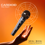 Kadence K333 Home Series Dynamic Wired Mic with Cardioid Pickup | Metal Body with On/Off Switch; Includes 3-Pin XLR Female to 6.35 mm Cable for Karaoke, Singing, Speeches & Stage Performances - Image 4