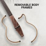 Kadence SLAG10-GRY Touring Series 39" Silent Electro-Acoustic Guitar | Okoume Wood | 3-band EQ, BT, 6.35mm Out, AUX In/Out, Chromatic Tuner & Effects | Includes Bag, Allen Key & Charging Cable - Image 3