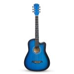 Medellin M38BLTR 38" Beginner Acoustic Guitar with Truss Rod - Matte Blue | Grand Auditorium Body with Linden Wood, Includes Bag, Allen Key, Strings and Learning Course - Image 2