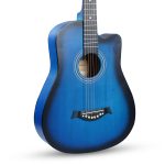 Medellin M38BLTR 38" Beginner Acoustic Guitar with Truss Rod - Matte Blue | Grand Auditorium Body with Linden Wood, Includes Bag, Allen Key, Strings and Learning Course - Image 3